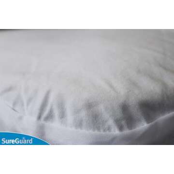 SureGuard King Size Mattress Protector - 100% Waterproof, Hypoallergenic - Premium Fitted Cotton Cover - Smooth