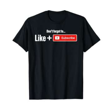 Funny Video Blogger Vlogger Like Subscribe Podcaster T-Shirt T-Shirt