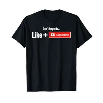 Funny Video Blogger Vlogger Like Subscribe Podcaster T-Shirt