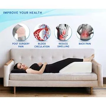 Healthex Leg Elevation Pillow for Pain Relief and Comfort