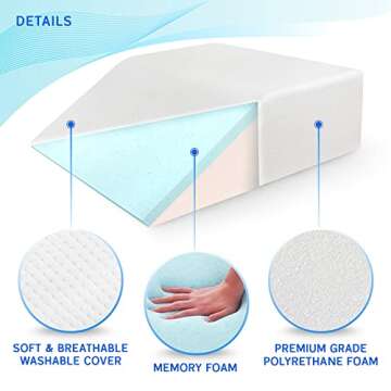 Healthex Leg Elevation Pillow for Pain Relief and Comfort
