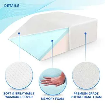 Healthex Leg Elevation Pillow for Pain Relief and Comfort