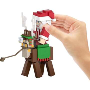 Mattel Minecraft Advent Calendar, 24 Surprises Include 3 Action Figures, 17 Accessories & 4 Stickers...
