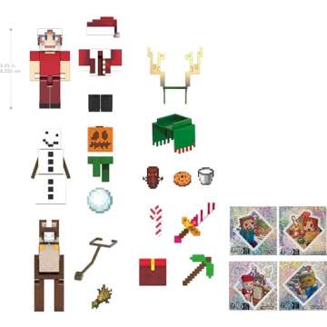 Minecraft Advent Calendar with 3 Figures & 24 Surprises
