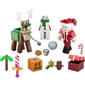 Minecraft Advent Calendar with 3 Figures & 24 Surprises