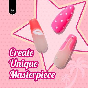 Beetles Gel Nail Polish Set - 6 Colors Hot Pink Rose Red Summer Nail Gel Polish Kit Valentines Gel Nail Polish Collection Pink Glitter Valentines Day Gifts for Women Soak Off Uv Nail Lamp Manicure Kit