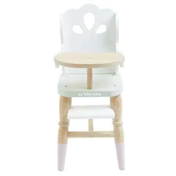 Le Toy Van - Educational Wooden Toy Role Play Beautiful Doll High Chair | Girls Pretend Play Toy Pram Playset - for Ages 3+ (TV601)