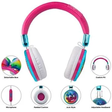 eKids JoJo Siwa Bow Headphones with Microphone - Pink