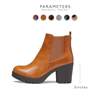 Dailyshoes Classic Women's Cowboy Boots - Chic Ankle Booties with Block Heels and Zipper