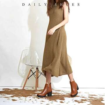 Stylish Women's Cowboy Boots Chunky Heels Fashion