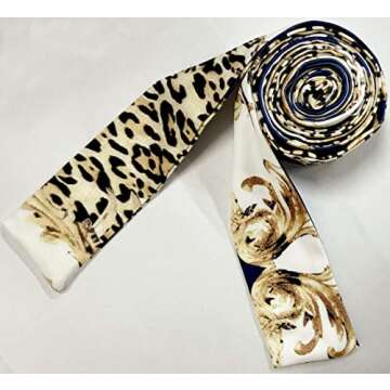 Floral Leopard Jumpsuits for Women Elegant Long Sleeve Long Straight Pants Button Down Party Club Jumpsuit with Pockets Belt(Small)