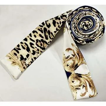 Floral Leopard Jumpsuits for Women Elegant Long Sleeve Long Straight Pants Button Down Party Club Jumpsuit with Pockets Belt(Small)