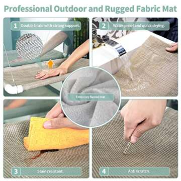 Pupagree Mess-Free Cat Window Perch, Multi-Point Secure Fastening Cat Window Hammock with 4 Strong Scution Cups, Premium Reinforced Material and Flannel Cover Cat Hammock for Large Cats in Beige