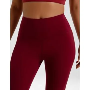Colorfulkoala Women's Dreamlux Workout Flare Leggings High Waisted Wide Leg Bootcut Yoga Pants 31.5" Inseam (M, Cabernet)