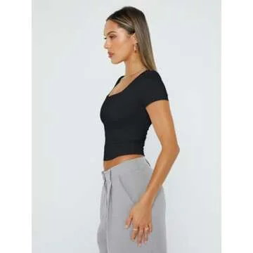 Trendy Queen Women's Short Sleeve Crop Top - Perfect Fit