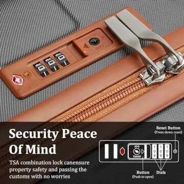 imiomo Hard Shell Luggage Sets 5 Piece for Women, Lightweight Hardside Rolling Suitcase Set with Spi...