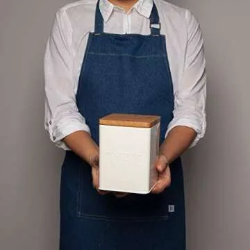 Now Designs L170001aa Square Coffee Tin, Ivory, Vintage Diner Print