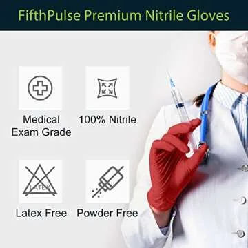 Light Burgundy Nitrile Disposable Gloves 50 Count