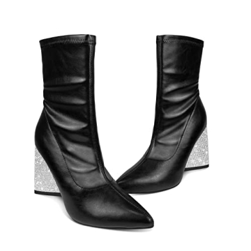 Trendy Women's Pointed Toe Chunky Heel Ankle Boots for Any Occasion