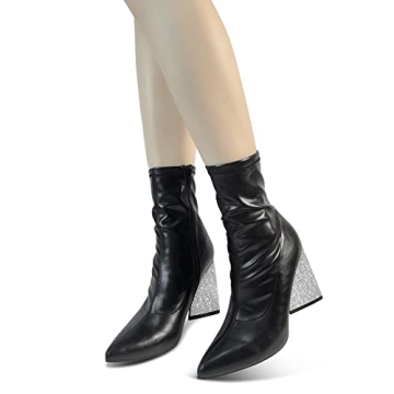 Trendy Women's Pointed Toe Chunky Heel Ankle Boots for Any Occasion