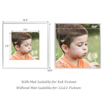 Frametory 12x12 Silver Aluminum Picture Frames Set of 2