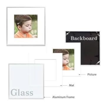 Frametory 12x12 Silver Aluminum Picture Frames Set of 2