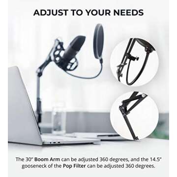 Blucoil Samson Q2U USB XLR Dynamic Microphone Bundle