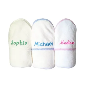 Custom Personalized Embroidered Cotton Baby Hooded Towel
