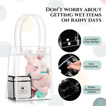Saintrygo Clear Plastic Gift Bags - 80Pcs for Party Favors