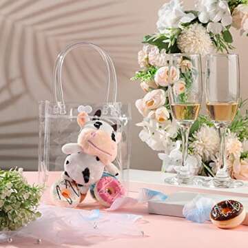 Saintrygo Clear Plastic Gift Bags - 80Pcs for Party Favors