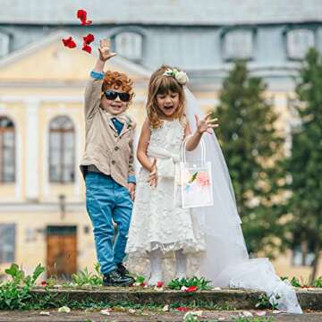 Saintrygo Clear Plastic Gift Bags - 80Pcs for Party Favors