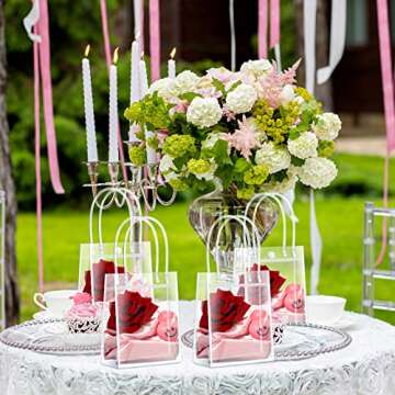 Saintrygo Clear Plastic Gift Bags - 80Pcs for Party Favors