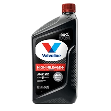 Valvoline High Mileage Motor Oil SAE 5W-20 with Maxlife Technology