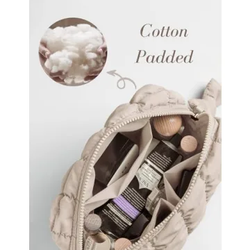 Stylish Yarnic Quilted Makeup Bag for Travel Beauty