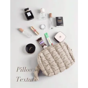 Stylish Yarnic Quilted Makeup Bag for Travel Beauty