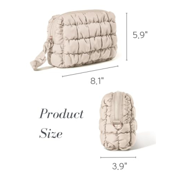 Stylish Yarnic Quilted Makeup Bag for Travel Beauty