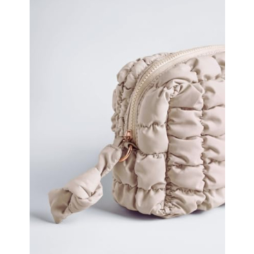 Stylish Yarnic Quilted Makeup Bag for Travel Beauty