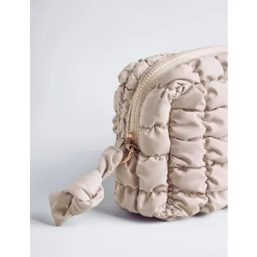 Stylish Yarnic Quilted Makeup Bag for Travel Beauty