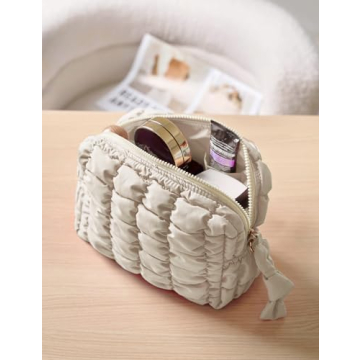 Stylish Yarnic Quilted Makeup Bag for Travel Beauty