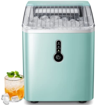 ZAFRO Countertop Portable Ice Maker with Self-Cleaning, 26Lbs/24Hrs, 9 Cubes Ready in 8 Mins, Compac...