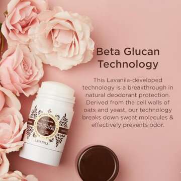 Lavanila Pure Vanilla Natural Aluminum Free Deodorant 2-Pack (2 Oz Each) - Solid Stick Deodorant for Men and Women, Natural Vegan Formula, Made In USA