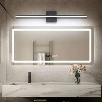 ZUZITO Modern Vanity Lights for Bathroom - 30 inch LED Bathroom Lights Over Mirror - Black Light Fixture Bathroom Contemporary