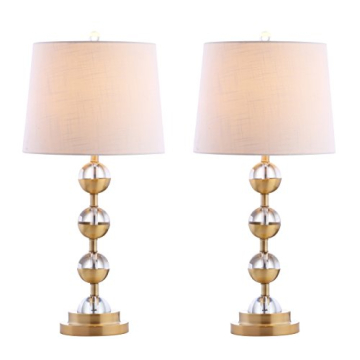 JONATHAN Y Avery 27.5" Crystal LED Table Lamps - Set of 2 for Home & Office