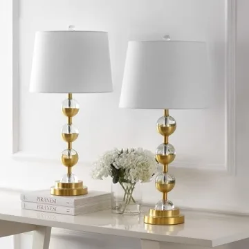 JONATHAN Y Crystal LED Table Lamps Set of 2 - Modern Style