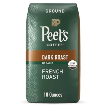 Peet's Coffee, USDA Organic Dark Roast Ground Coffee - French Roast 18 Ounce Bag