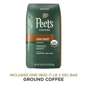 Peet's Organic French Roast Ground Coffee 18oz - Rich Flavor