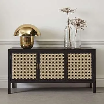 UniGoos Rattan Peel and Stick Wallpaper Retro Wood Removable Wall Paper Vintage Self Adhesive Contact Paper for Cabinet Shelf Liner Bedroom DIY Decor 17.7" x118"