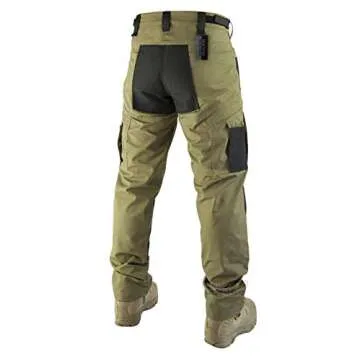 Survival Tactical Gear Lightweight Men’s Ripstop Pants Outdoor Military Camo Cargo Trousers for Camping Hiking (Coyote Brown, M)