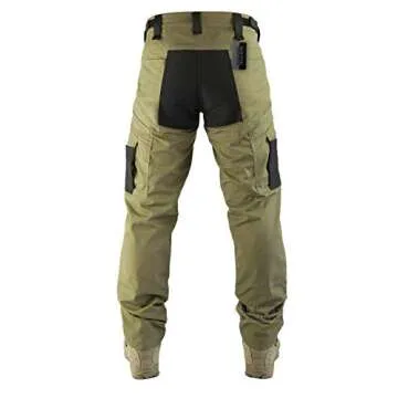 Survival Tactical Gear Lightweight Men’s Ripstop Pants Outdoor Military Camo Cargo Trousers for Camping Hiking (Coyote Brown, M)