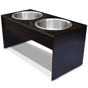 Stylish Bamboo Elevated Dog and Cat Bowls Perfect for Any Home